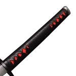 Sword fort Handmade Katana Anime Cosplay Sword, Carbon Steel Demon Sword Real Metal-Kamado Tanjirou