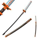 Sword fort Handmade Katana Anime Cosplay Sword, Carbon Steel Demon Sword Real Metal-Kochou Shinobu