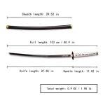 Sword fort Handmade Katana Anime Cosplay Sword, Carbon Steel Demon Sword Real Metal-Tomioka Giyuu