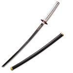 Sword fort Handmade Katana Anime Cosplay Sword, Carbon Steel Demon Sword Real Metal-Tomioka Giyuu