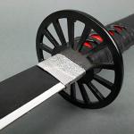 Fantasy Slayer Samurai Sword Metal Katana. Dull Edge Blade. for Collections, Gifts, Cosplay (Black-85)