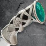 K EXCLUSIVE Twisted Celtic Dagger | Collectible Blade with Celtic Knotwork | Faux Emerald Pommel | Coordinating Black Scabbard