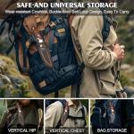 Handmade Damascus Hunting Knife,10.4"Fixed Blade Bowie Knife with Leather Sheath,Real Damascus Steel Knives with VG10 Core &Wood Handle,EDC Full Tang Knives for men women, Adventure,Survival,Hiking,Camping