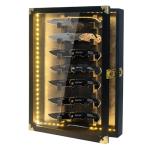 Wooden Knife Display Case, Pocket Knife Display Box with Lockable Clear Acrylic Door,Pocket Knife Display Cases for Storage, Collection, Holds up to 7 Knifes