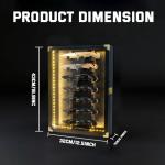 Wooden Knife Display Case, Pocket Knife Display Box with Lockable Clear Acrylic Door,Pocket Knife Display Cases for Storage, Collection, Holds up to 7 Knifes