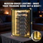 Wooden Knife Display Case, Pocket Knife Display Box with Lockable Clear Acrylic Door,Pocket Knife Display Cases for Storage, Collection, Holds up to 7 Knifes