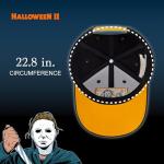 Halloween Baseball Cap, Michael Myers Snapback Hat with Curved Brim, Black, One Size