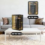 Wooden Knife Display Case, Pocket Knife Display Box with Lockable Clear Acrylic Door,Pocket Knife Display Cases for Storage, Collection, Holds up to 7 Knifes