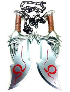God of War Swords Kratos Blades of Chaos High Density Foam 1:1 Scale Props Silver