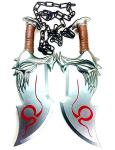 God of War Swords Kratos Blades of Chaos High Density Foam 1:1 Scale Props Silver