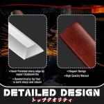 DRGSKL Japanese Fixed Blade Knife - Tanto Knives with Wooden Sheath - Survival Knives with Full Tang Handle - Bushcraft knives for Camping Outdoor, Gifts for Men