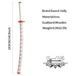Sword Valley Rengoku Kyoujurou Sword - Slayers Katana｜40.9" Length｜Anime Original Texture Carbon Steel Blade Carving Symbol｜Non-Slip Grip｜for Cosplay & Display