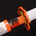 Sword Valley Rengoku Kyoujurou Sword - Slayers Katana｜40.9" Length｜Anime Original Texture Carbon Steel Blade Carving Symbol｜Non-Slip Grip｜for Cosplay & Display