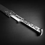 Otakumod 11" Fantasy Medieval Elvish Dagger. For Collection, Gift or Cosplay Renaissance Characters A Fair (Silver)