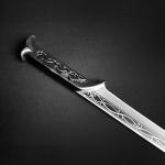 Otakumod 11" Fantasy Medieval Elvish Dagger. For Collection, Gift or Cosplay Renaissance Characters A Fair (Silver)