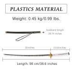 40" Anime Vergil Sword Yamato Sword in Plastic with Display Stand and Belt,for Cosplay,Collectible Display