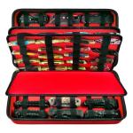 GWCASE Knife Display Case for 66+ Pocket Knives. Folding Holder, Butterfly Storage Organizer, Roll Collection Pouch for Survival Tactical Outdoor - Red