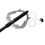 34" Fantasy Metal Gamer Key Sword Collectible with Black Wrapped-Handle & Chain (Black)