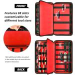 GWCASE Knife Display Case for 66+ Pocket Knives. Folding Holder, Butterfly Storage Organizer, Roll Collection Pouch for Survival Tactical Outdoor - Red