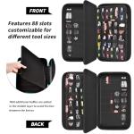 Display Case for 66+ Pocket Knives. Folding Knife Holder, Butterfly Knives Storage Organizer, Knives Roll Collection Pouch Carrier Bag for Survival Tactical Outdoor for EDC Mini Knife (Box Only)