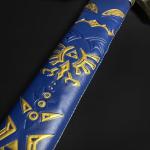 Master Sword Sharpened Skyward Limited-Edition - Authentic Carbon Steel Master Sword Replica, Laser Print Triforce w/Belt – Ideal Legend Anime Toys for Cosplay and Collectible Display