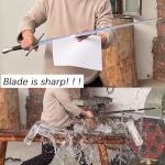 Sharp Blade Medieval Sword Black Western Sword Manganese Steel Blade Total Length 45.66 inches for Display Gift Collection