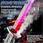 Cyberpunk Neon Sword | 31.5" Spark Blade w/Hit Sensor Sound & Fog | Type-C Rechargeable | for Rave, Cosplay & Display (Ash-Gray)