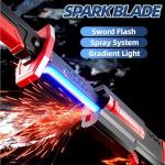 Cyberpunk Neon Sword | 31.5" Spark Blade w/Hit Sensor Sound & Fog | Type-C Rechargeable | for Rave, Cosplay & Display (Ash-Gray)