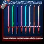 Cyberpunk Neon Sword | 31.5" Spark Blade w/Hit Sensor Sound & Fog | Type-C Rechargeable | for Rave, Cosplay & Display (Ash-Gray)