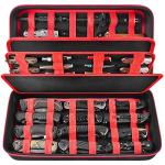 Knife Display Case for 64+ Pocket Knives, Folding Knives Cases for Collections, Butterfly Knife Storage Bag Holder Roll Organizer for Survival, Tactical, Outdoor, Kitchen, EDC Mini Knife (Red)