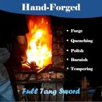 SJ SHI JIAN 40 inch High-Carbon Steel Blue Snowflake Pattern Sheath Japanese Katana Samurai Sword Full Tang Jian