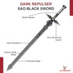 Dream2reality Cosplay sword art online Kirigaya Kazuto kirito Black - Dark Repulser Medium Carbon Steel Sword