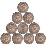 Lion Sword and Shield Challenge Coin - Inspirational Collectible, High Relief Design, Symbol of Courage and Strength, Medieval Style Classic Amulet(Pack of 10)