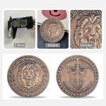 Lion Sword and Shield Challenge Coin - Inspirational Collectible, High Relief Design, Symbol of Courage and Strength, Medieval Style Classic Amulet(Pack of 10)