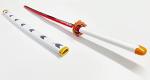Rengoku Sword. Demon Slayer Sword -41 inchfor Role-Playing and Collection.Anime Original Texture