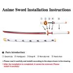Rengoku Sword. Demon Slayer Sword -41 inchfor Role-Playing and Collection.Anime Original Texture