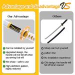 Zenitsu Cosplay Sword. Demon Slayer Sword -41 inch,Anime Props for Cosplay and Collection. Anime Original Texture