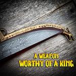 Mythrojan Handmade Viking Seax – 24" Damascus Steel Knife with Ash Wood Handle & Leather Sheath – Authentic Norse Long Knife for LARP, SCA, Cosplay & Collectors