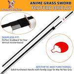 Armory Replicas™ Handcrafted Sasuke Grass Cutter Ninja Straight Blade Replica Sword | Heat Treated Carbon Steel Blade | Solid Hardwood Handle with Matching Scabbard | Display Piece | 39.475
