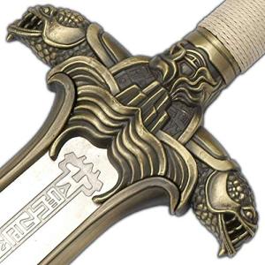 Armory Replicas™ - Barbarian Hero Collectible Replica Sword of Atlantis - Stainless Steel Decorative Full Sized Movie King Sword w/Display Plaque Mount & Hardware Inlcuded