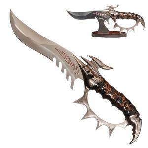 COSWOR 16" Medieval Stainless Steel Fantasy European Dutch Sword for Home Decor, Collection