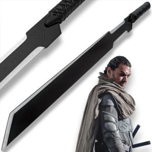 United Cutlery Long Blade of Duncan Idaho Replica | Officially Licensed Dune Movie Collectible | Stainless Steel Blade | Wall Display Plaque and Certificate of Authenticity | Overall Length 32.125"