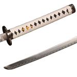 SV The Samurai Sword of Michonne, Zombie Nihontou Katana Samurai Sword, Brown and White Double Color Matching 41 inches