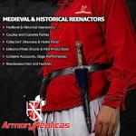 Armory Replicas™ Expedition of Faith Medieval Stainless Steel Arming Dagger - Templar Crusader Knight Costume Cosplay Reenactment Knife w/Hard Scabbard