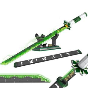 HIGH GODO Demon Anime Sword Building Set, 39in Sanemi Sword Building Block with Scabbard and Stand, Anime Katana Sword Set, Collectible Gifts Toys for Adults Kids 8+ (710 PCS)