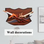 Anime 2pc Set Sword Kasaka's Knight Killer 2 Sword Cosplay Props All Metal with Hanging Board