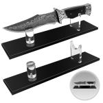 Biobasedon 2 Pcs Acrylic Knife Display Stand, Knife Holder, Knife Display Case for Fixed Blade Knife Collection Display, Single Knife Display Stands for Displaying Most Knives