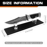 Biobasedon 2 Pcs Acrylic Knife Display Stand, Knife Holder, Knife Display Case for Fixed Blade Knife Collection Display, Single Knife Display Stands for Displaying Most Knives