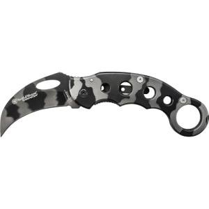 Smith & Wesson Extreme Ops CK32C 8in S.S. Karambit Folding Knife with 3in Hawkbill Blade and Stainless Steel Handle for Outdoor, Tactical, Survival and EDC