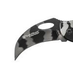 Smith & Wesson Extreme Ops CK32C 8in S.S. Karambit Folding Knife with 3in Hawkbill Blade and Stainless Steel Handle for Outdoor, Tactical, Survival and EDC